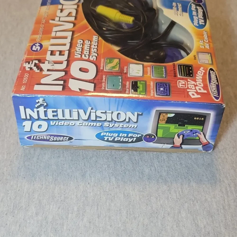 Techno Source Intellivision 10 Games Direct to TV Video Game System 10500, Box